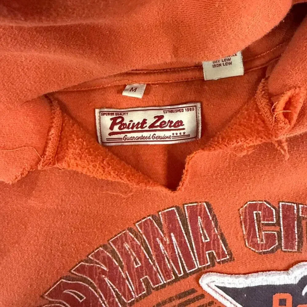 Vintage Hoodie Panama City Orange and Black Hoodie Size Medium - Picture 2 of 4